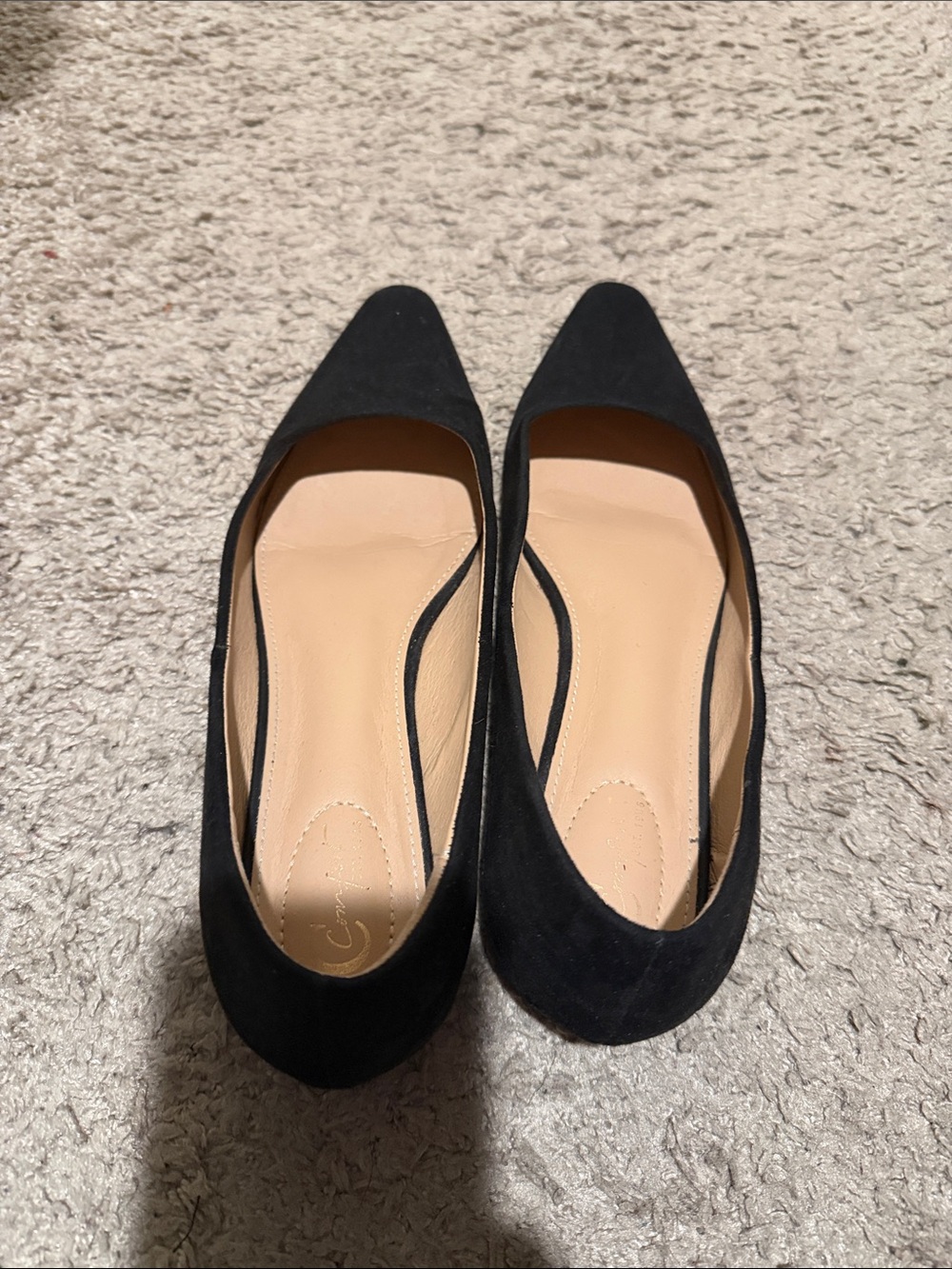 Classic Black Pointed Toe Women's Flats size 10